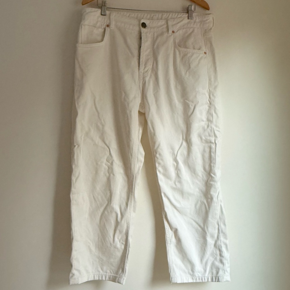 RAEY Oversized Boyfriend white jeans, low rise — Size 30